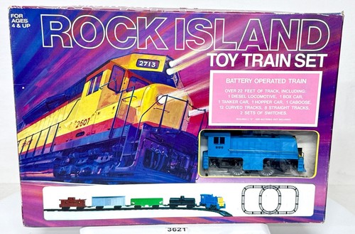 Vintage rock island toy train - rock,